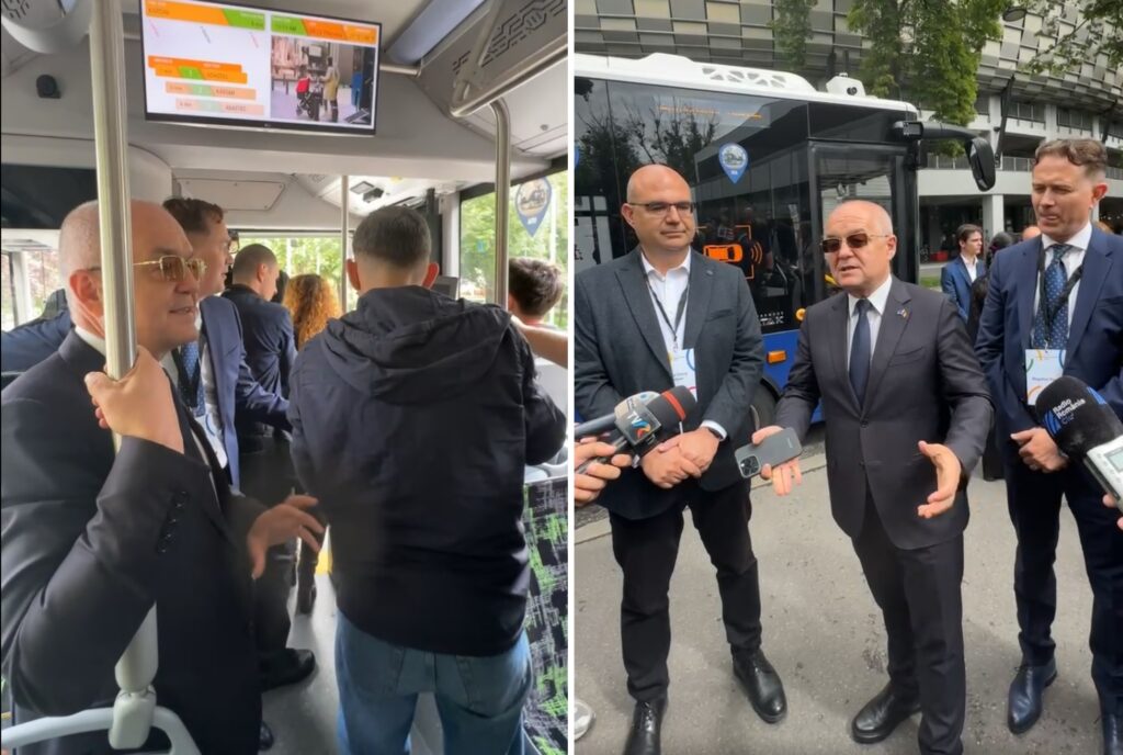 Cluj-Napoca, orașul viitorului. A fost testat primul autobuz fără șofer! Boc: „Pe străzile din Cluj-Napoca, pe o zonă restrânsă, va circula primul autobuz fără șofer!”