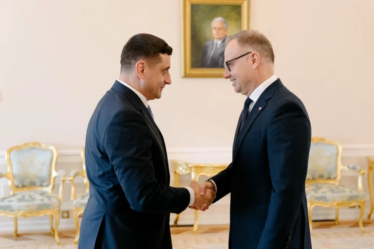 George Simion s-a întâlnit cu președintele Poloniei, Andrzej Duda