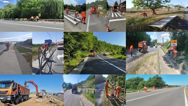 Lucrări de întreținere pe drumurile naționale și autostrăzile din județele Cluj, Bihor, Alba și Bistrița-Năsăud