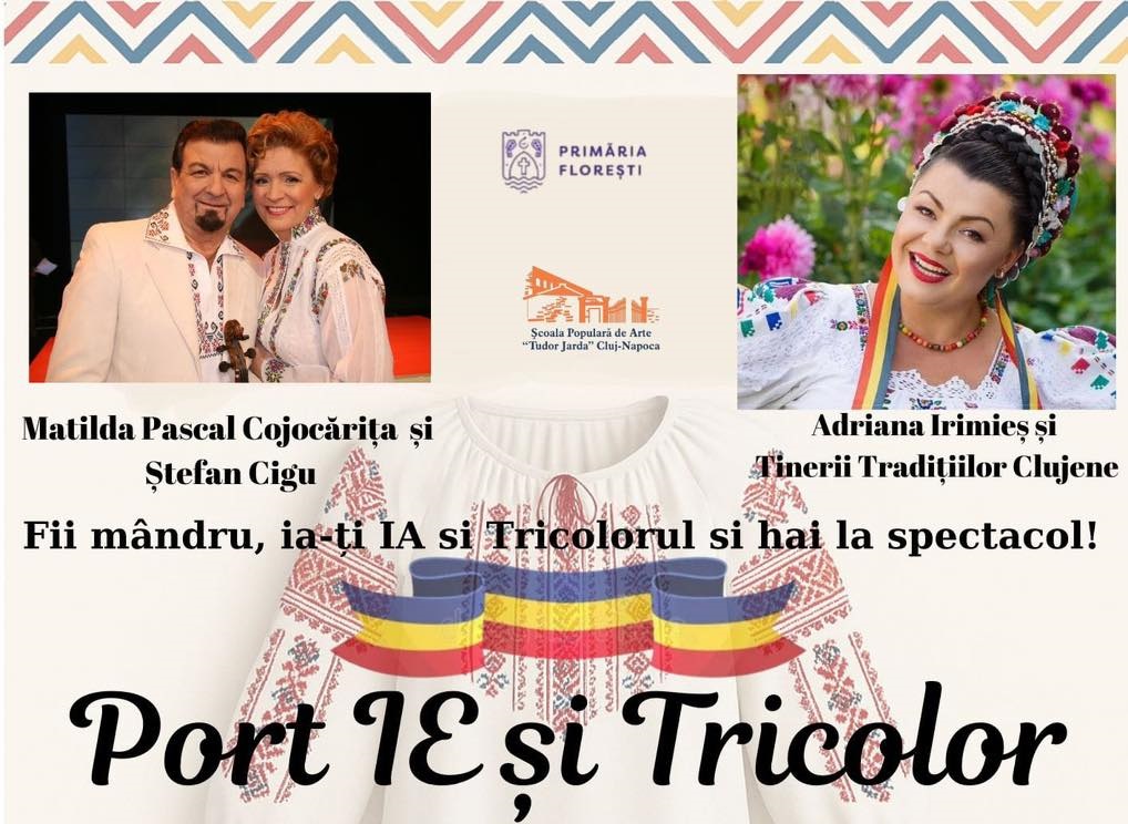 Ia românească și Tricolorul – simboluri ale identității noastre, celebrate la Florești