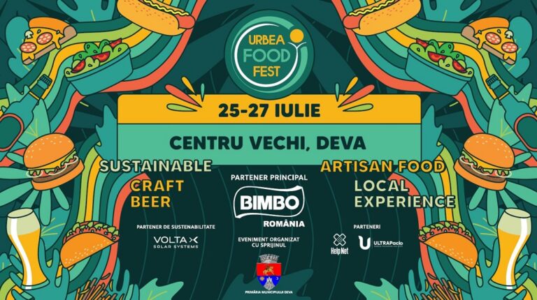 Festivalul culinar „Urbea Food Fest” revine la Deva, între 25 și 27 iulie. Trei zile de savoare, muzică și distracție în inima Devei!