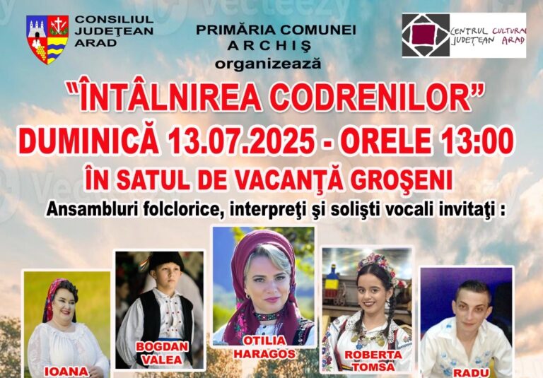 „Întâlnirea Codrenilor” – sărbătoare folclorică în satul de vacanță Groșeni, comuna Archiș