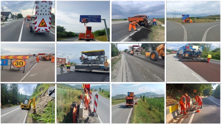 Atenție șoferi! Lucrări de întreținere și reparații pe drumurile din județele Cluj, Alba, Sălaj și Maramureș