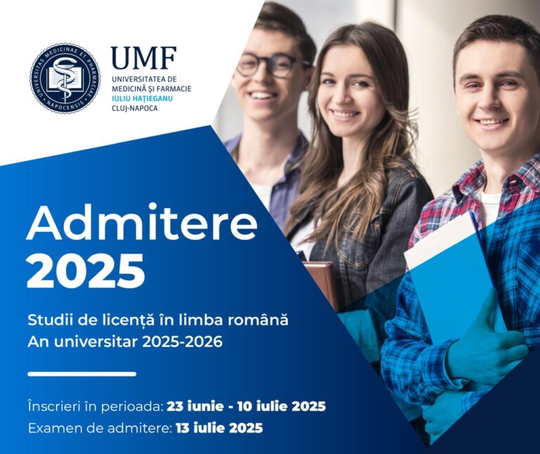 Au început înscrierile pentru admiterea la licență în cadrul UMF Cluj, anul universitar 2025-2026