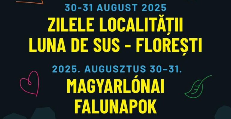Zilele localității Luna de Sus din Florești vor avea loc în 30-31 august 2025: Primăria promite surprize și momente speciale