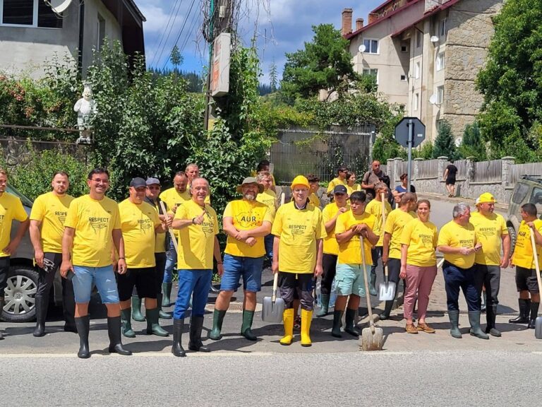 AUR Hunedoara: „Suntem alături de frații noștri greu încercați din Broșteni!”