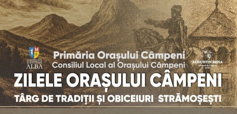 Zilele Orașului Câmpeni 2025: tradiții, meșteșuguri și muzică pe scena din Piața Avram Iancu