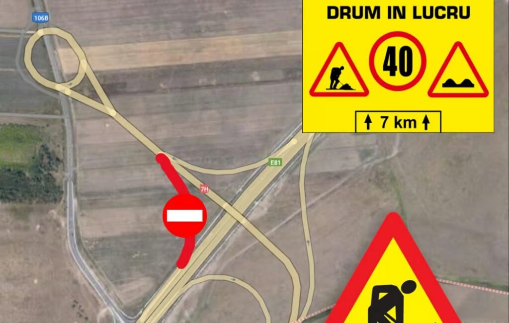 Traficul rutier pe autostrada A1 va fi restricționat în zona Sibiu