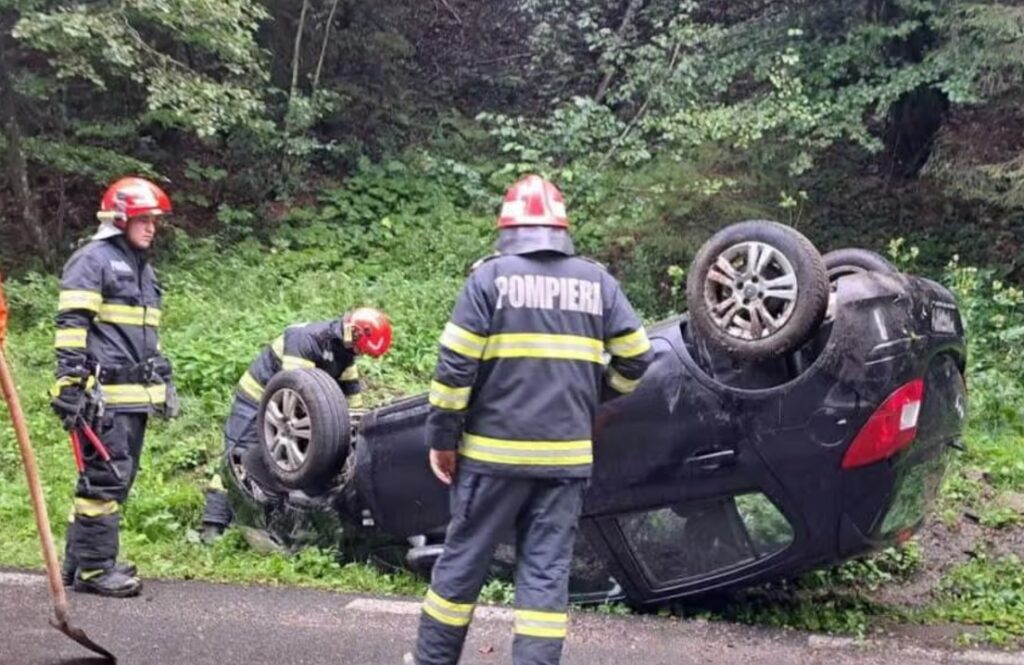 Accident rutier pe DN74, în zona Bucium Cerbu