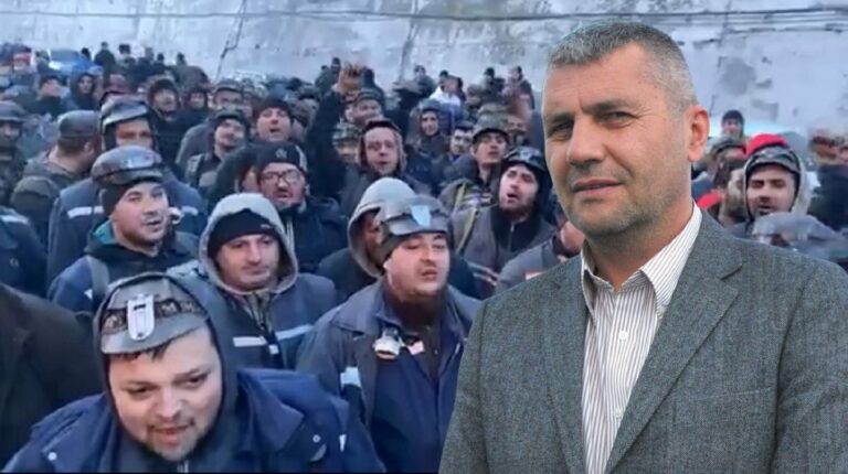 Protest al minerilor din Valea Jiului. Salariile întârziate au scos minerii în stradă. Călin Marian: „Dați drumul la bani!”