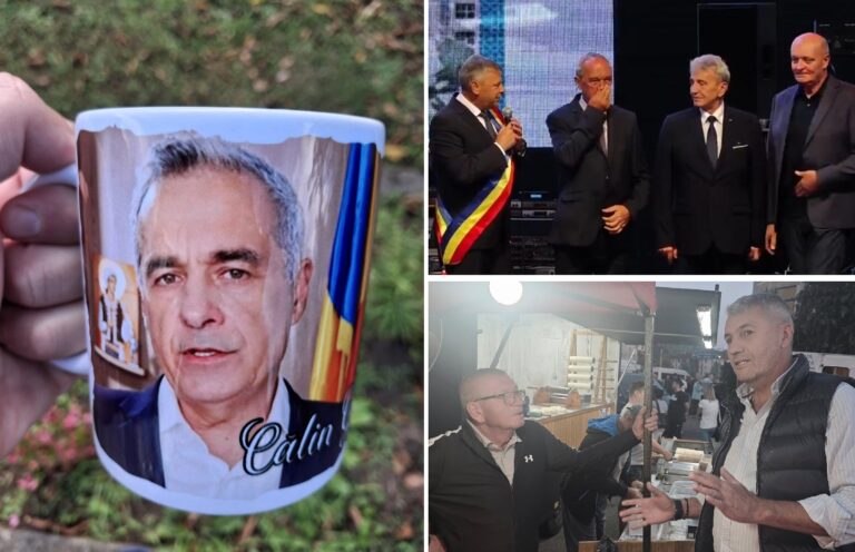 La Zilele Bradului, politicienii din PSD și PNL nu au fost aplaudați dar cănile cu Călin Georgescu au fost cumpărate ca pâinea caldă!