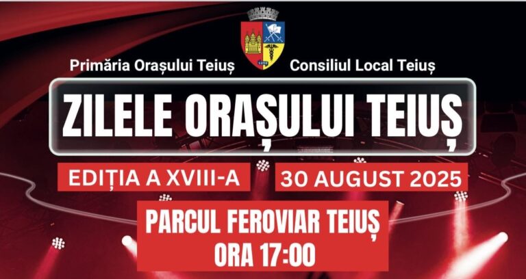 Zilele Orașului Teiuș, ediția a XVIII-a: spectacole, premii și artiști de top