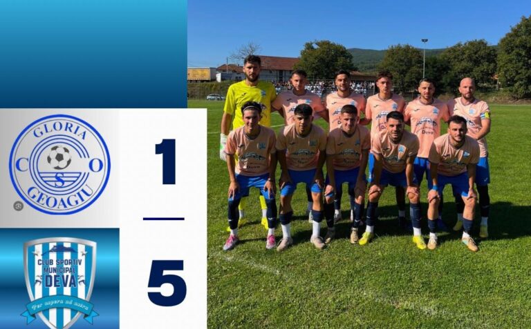 CSM Deva, victorie clară în deplasare la Geoagiu: 5-1 cu Gloria
