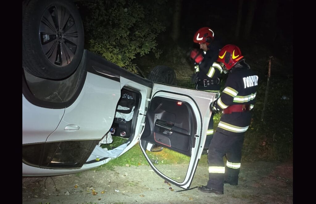 Accident rutier între Vadu Moților și Poiana Vadului noaptea trecută