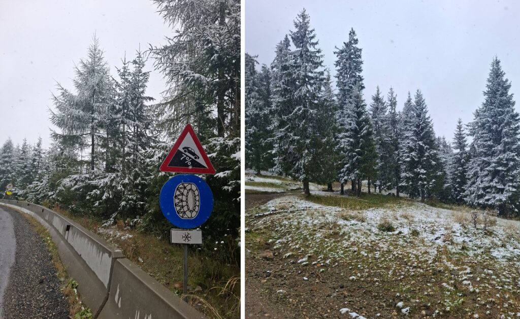 Prima ninsoare din acest sezon, în zona montană a județului Hunedoara