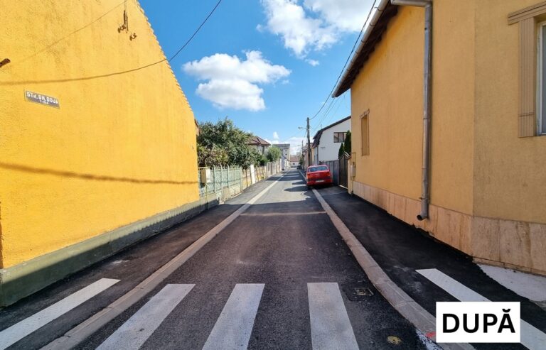 Strada Gheorghe Doja din Hunedoara, complet reabilitată. Dan Bobouțanu: „Aplicăm aceleași principii și în zonele de casă!”
