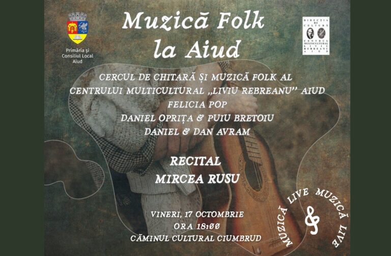 Muzică Folk la Aiud, un eveniment dedicat iubitorilor de chitară și poezie