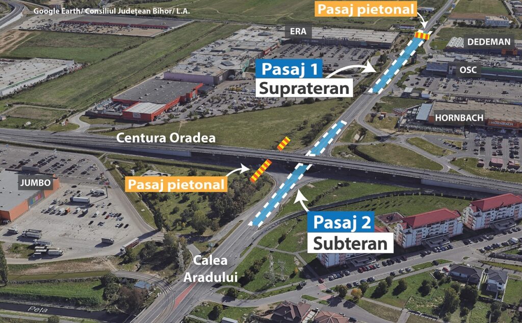 Au început lucrările de forare pentru pasajul suprateran de pe Calea Aradului din Oradea