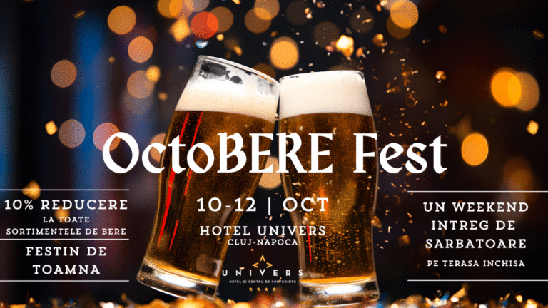 Hotel Univers din Cluj-Napoca aduce toamna cu OctoBERE Fest și oferte speciale pentru petrecerile de final de an