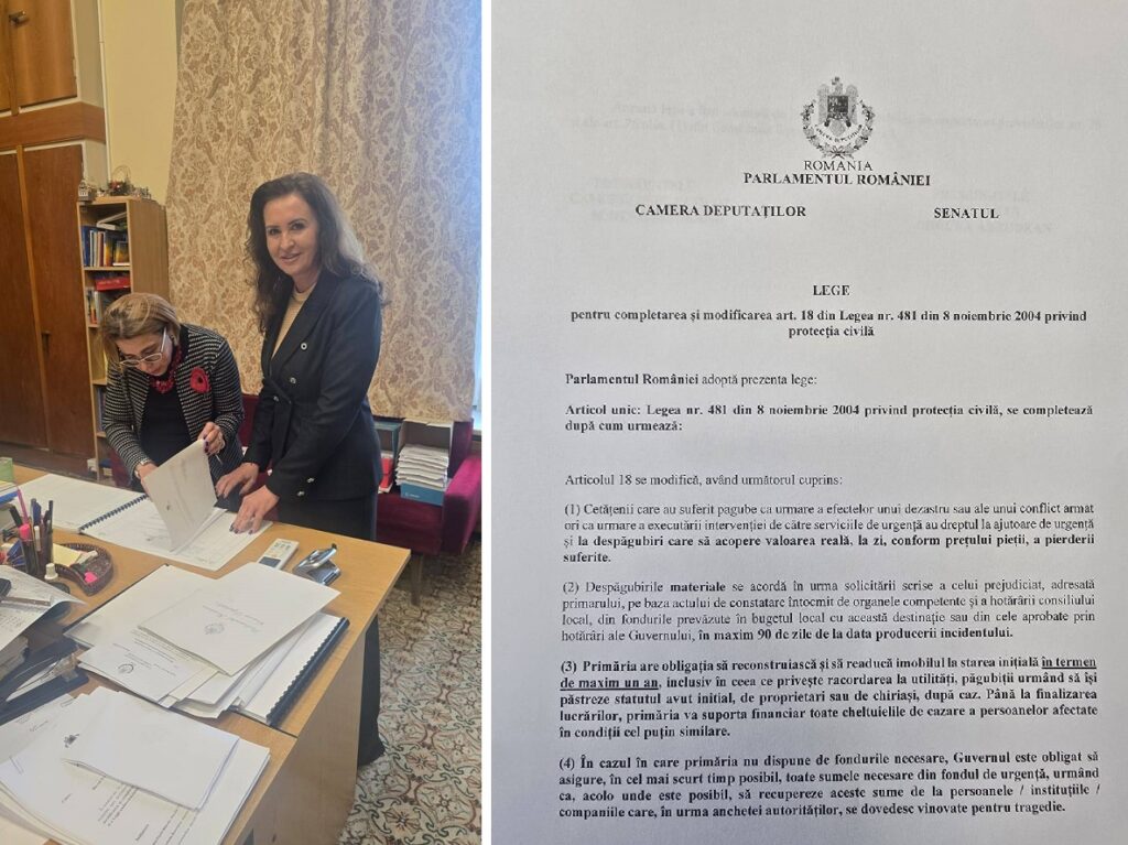 Natalia Intotero anunță o lege pentru protejarea dreptului de proprietate al românilor ale căror locuințe sunt distruse în urma unor calamități