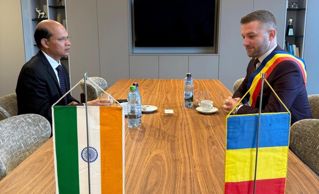 Primarul din Florești, Bogdan Pivariu, a primit vizita ambasadorului Indiei în România