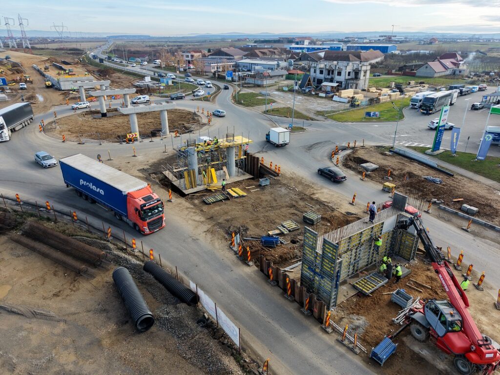 Stadiul lucrărilor la pasajul suprateran Metro, din Oradea, au ajuns la 35% !