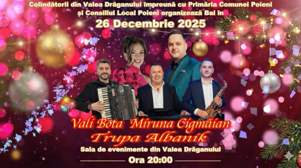 Balul de Crăciun din Valea Drăganului: Tradiție, muzică live și ritm festiv