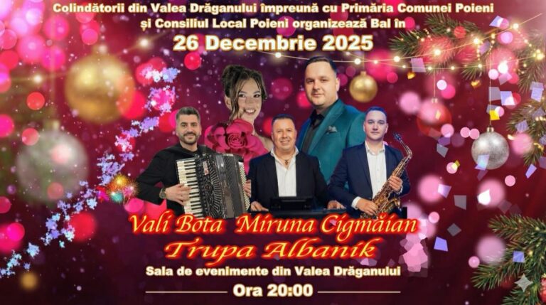 Balul de Crăciun din Valea Drăganului: Tradiție, muzică live și ritm festiv