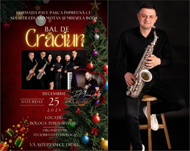 Bal de Crăciun cu muzică live și tradiție la Bologa, în 25 decembrie 2025