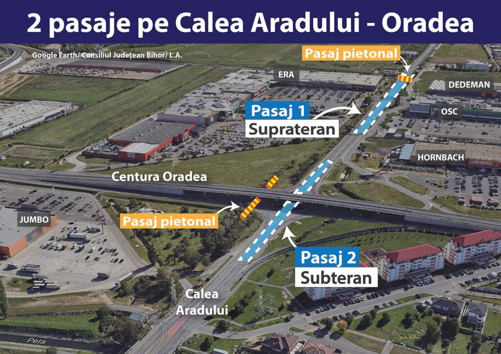 Au început lucrările la Pasajul subteran Jumbo din Oradea. Se forează piloții