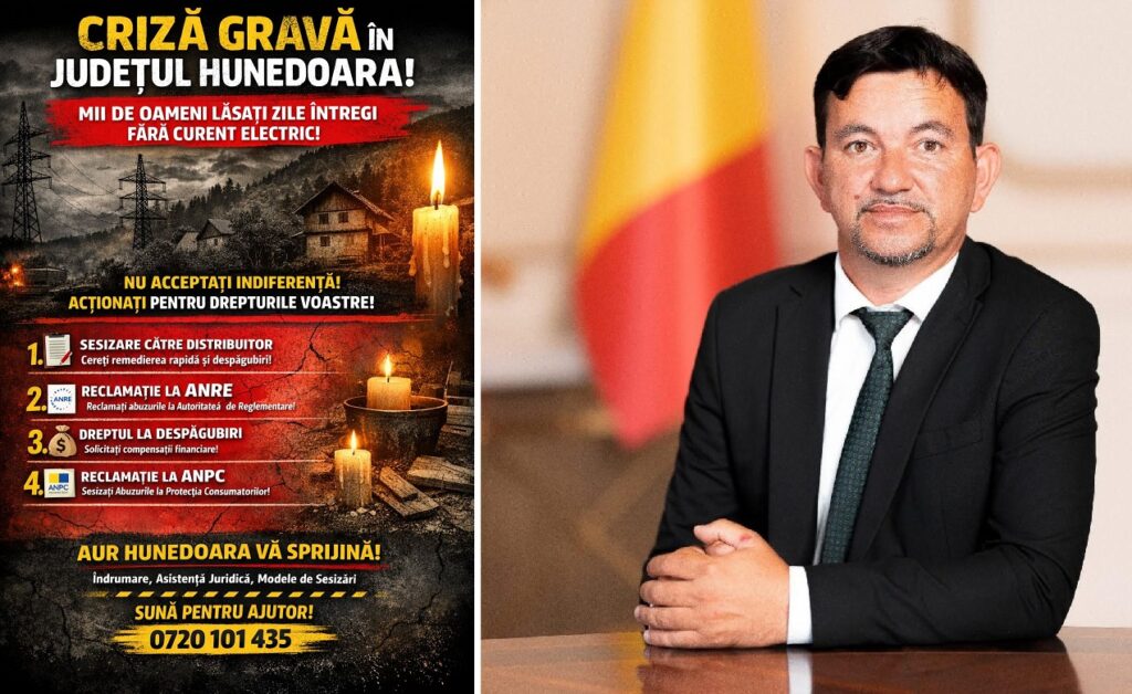 Deputatul Tiberiu Barstan: „Situație gravă în județul Hunedoara. Oameni lăsați zile întregi fără energie electrică”