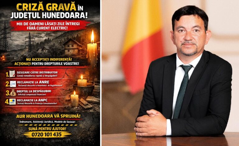 Deputatul Tiberiu Barstan: „Situație gravă în județul Hunedoara. Oameni lăsați zile întregi fără energie electrică”