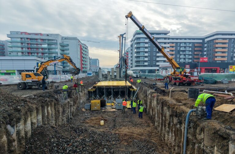 Stadiul lucrărilor la Pasajul Oneștilor din Oradea a ajuns la 65%