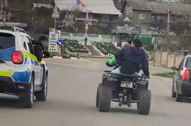 ATV neînmatriculat depistat în trafic, la Galda de Jos