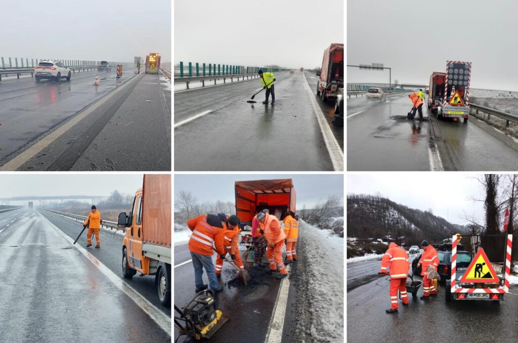 Intervenții rapide pe autostrada A1 și drumurile naționale din vestul țării pentru siguranța traficului