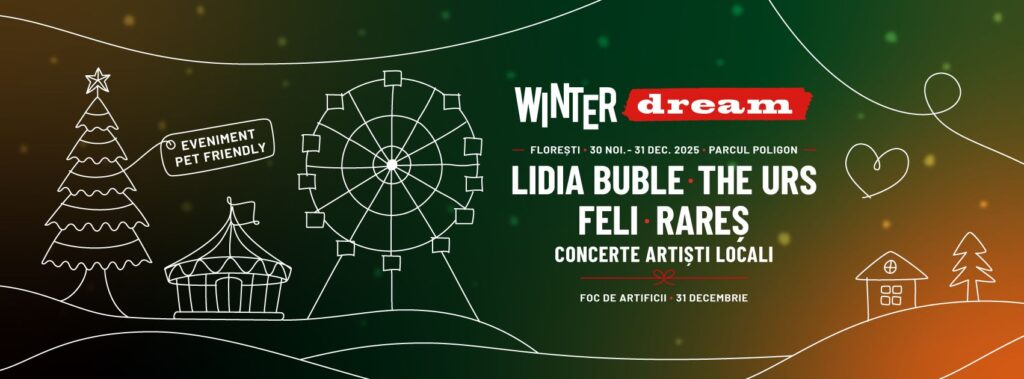 Winter Dream Florești, Târgul de Crăciun al comunității, și-a deschis oficial porțile în Parcul Poligon