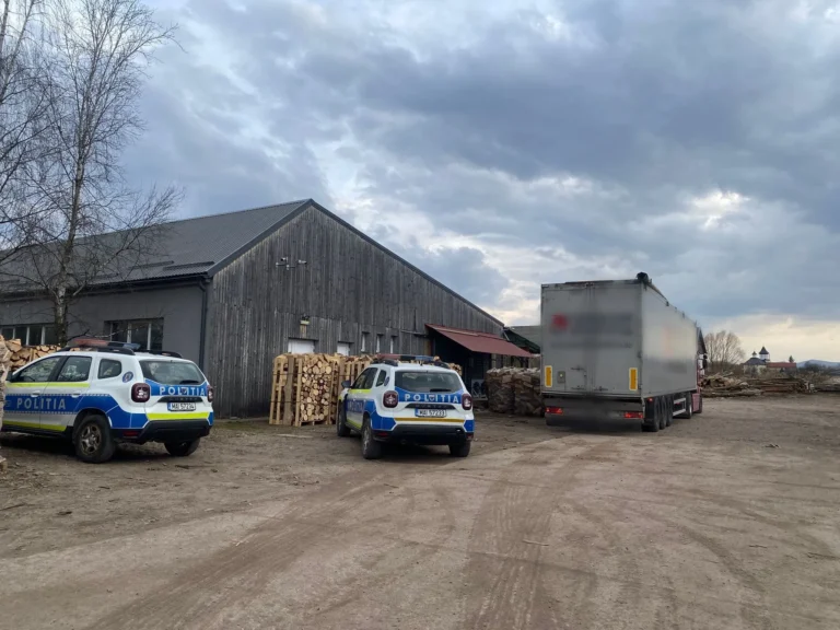 Amendă și confiscare pe loc! Polițiștii au dat peste un transport suspect în zona Huedin, pe DJ 764B