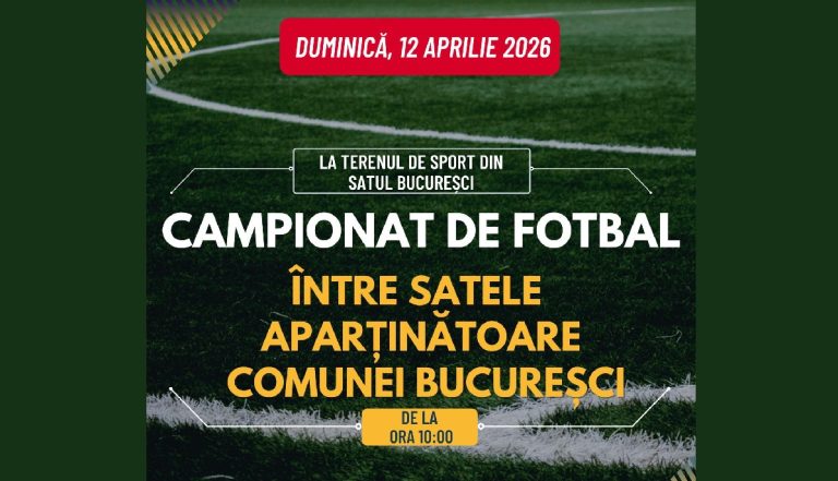 Campionat de fotbal între satele comunei Bucureșci: competiție și atmosferă de sărbătoare duminică