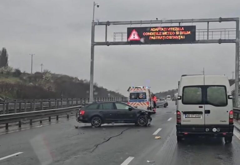 Momente de groază pe Autostrada Transilvania între Turda și Gilău: Două mașini făcute praf!