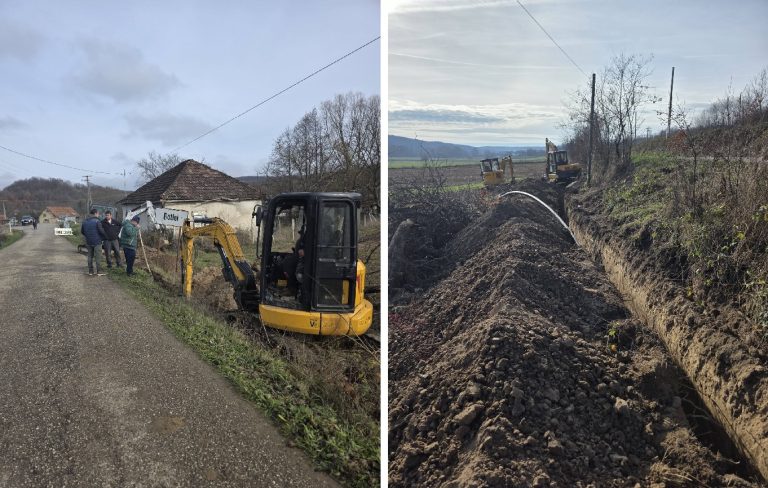 Extinderea rețelei de apă în satele Agrișu Mic, Botfei și Urvișu de Beliu din comuna Hășmaș avansează în grafic