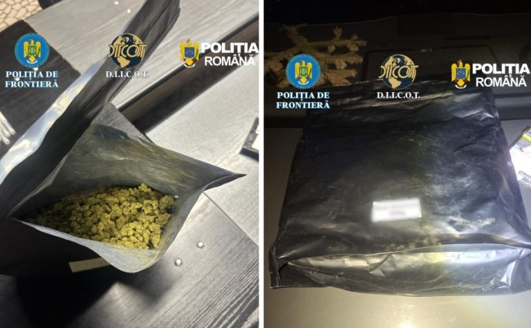Operațiune a polițiștilor din Arad: Tânăr prins cu peste 500 de grame de canabis la graniță!