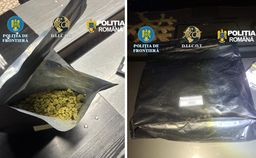 Operațiune a polițiștilor din Arad: Tânăr prins cu peste 500 de grame de canabis la graniță!