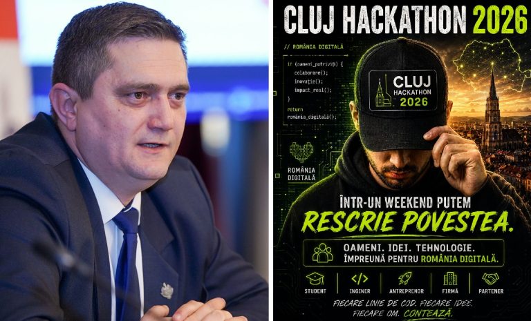 Cluj-Napoca găzduiește în acest weekend „Hackathon 2026 – Digitalizăm România” Ciprian Rus: „Este despre oameni, idei, tehnologie – împreună pentru România digitală”