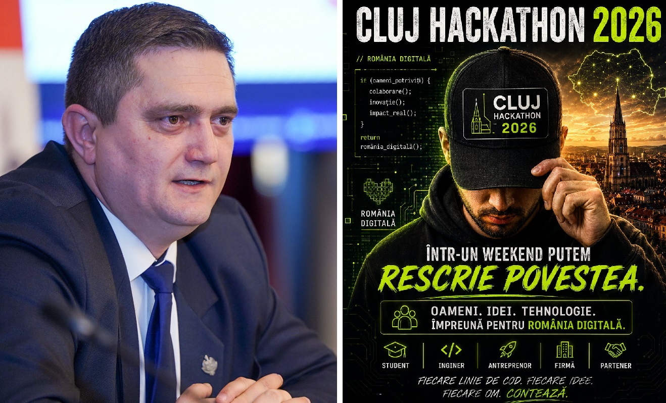 Cluj-Napoca găzduiește în acest weekend „Hackathon 2026 – Digitalizăm România” Ciprian Rus: „Este despre oameni, idei, tehnologie – împreună pentru România digitală”
