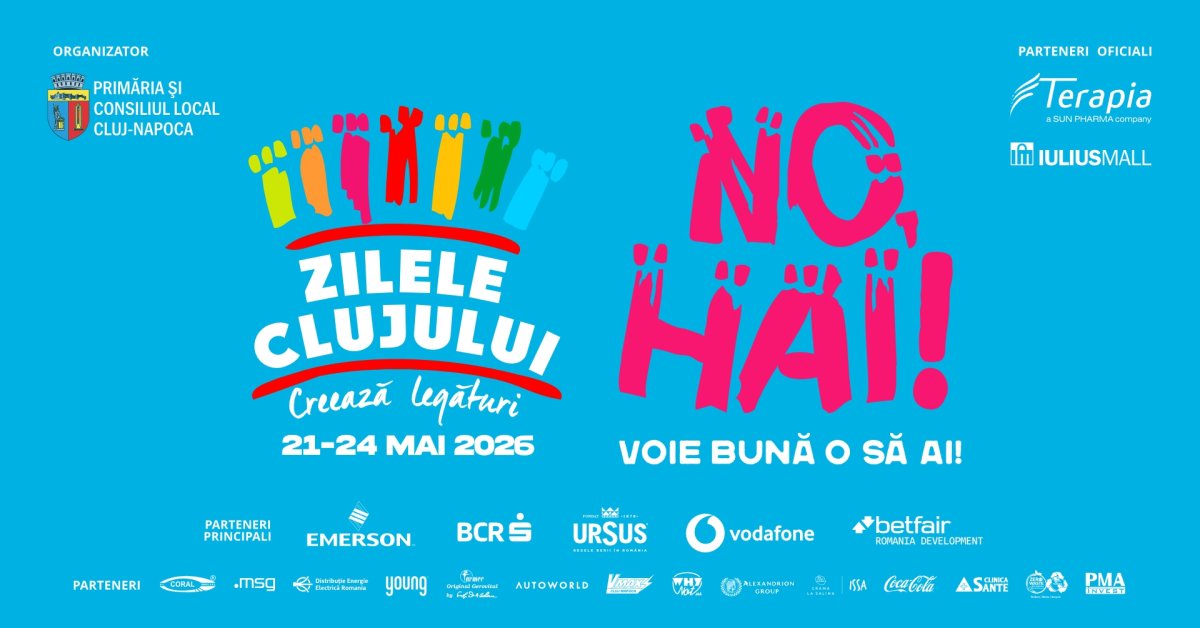 Au început Zilele Clujului 2026. Patru zile de concerte, spectacole și sute de activități în tot orașul
