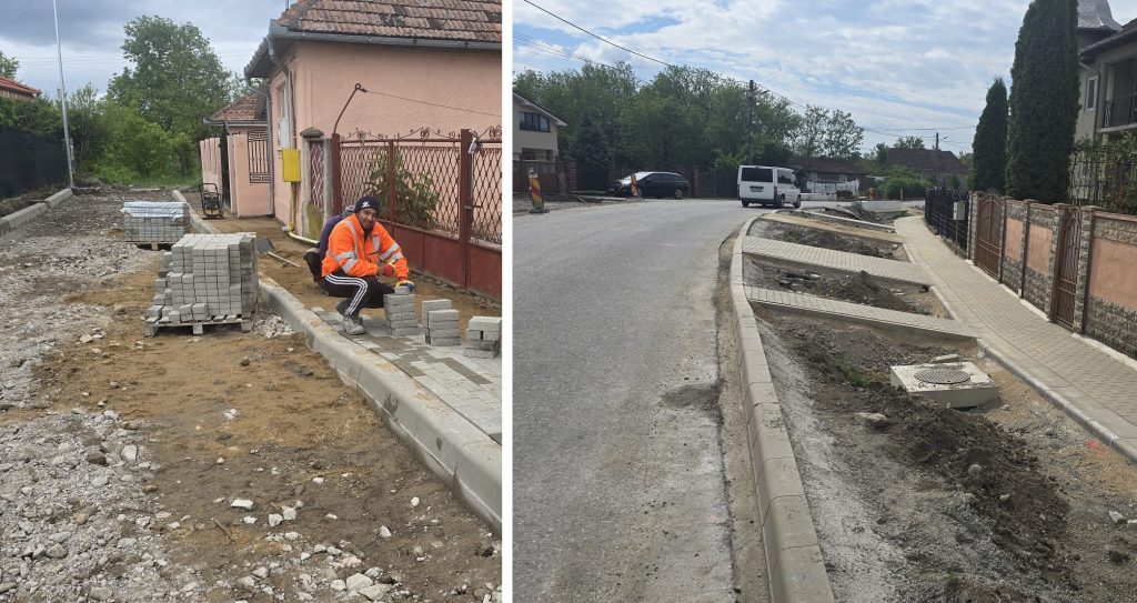 Se modernizează strada Parcul Mihai Viteazu din Teiuș: „Zona se transformă în folosul cetățenilor”