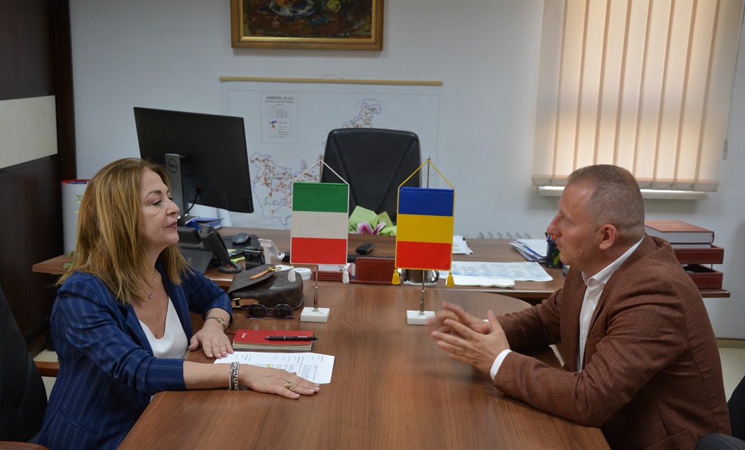 Noul Ambasador al Italiei în România, în vizită la Consiliul Județean Cluj