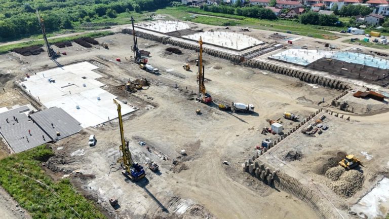 Progrese pe șantierul Spitalului Pediatric Monobloc din Cluj-Napoca. Investiție majoră în sănătatea copiilor!