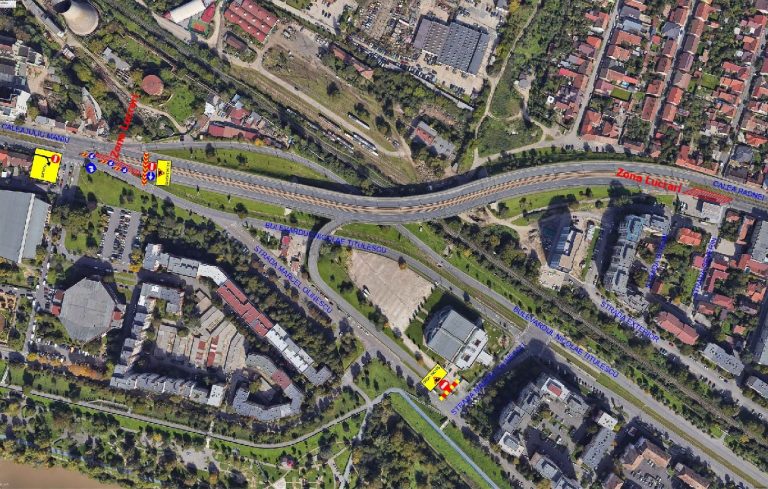 Restricții de circulație pe Pasajul Micălaca din Arad. Trafic închis timp de nouă zile pentru lucrări la linia de tramvai