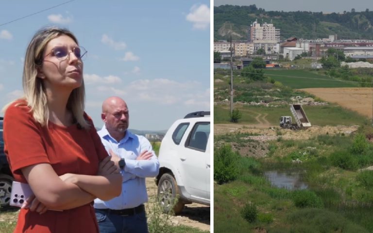 Diana Buzoianu a surprins în flagrant un camion care descărca ilegal deșeuri în județul Cluj: „Ca în filmele cu proști”